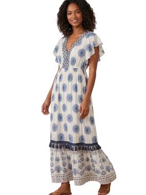 White And Blue White Anthropologie Floral Dress for Sale up to 90% Off:  Poshmark
